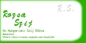 rozsa szij business card